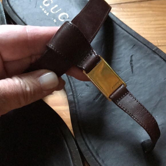 MUST SELL MOVING- *****VINTAGE~GUCCI brown  sandals, Men’s 8/12- 1990 Tom Ford- - Picture 12 of 12